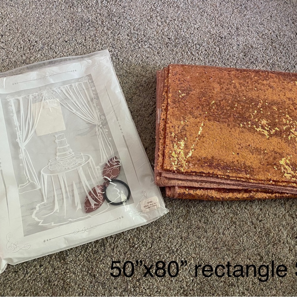 50x80 inch rectangle copper table cloth-never used
